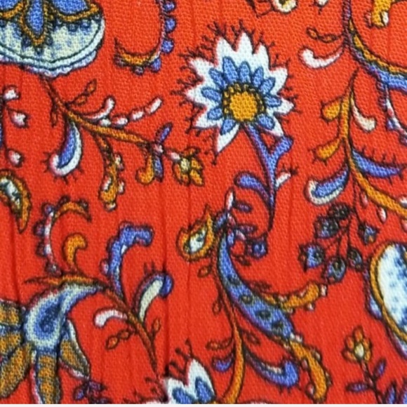 ALICE red floral smocked top tie shoulders - Picture 8 of 8